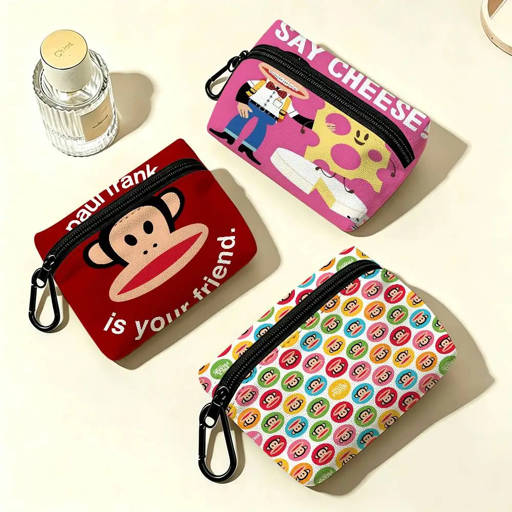 Logo P-Pauls F-Frank Wear-resistant Oxford Cloth Coin Purse Portable Backpack Hanging Card Storage Bag