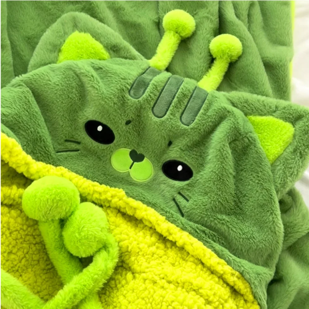 Creative Cartoon Alien Cat Cape Little Fox Rabbit Cloak Office & Home Wear Thickened Shawl for Outdoor Use Girls