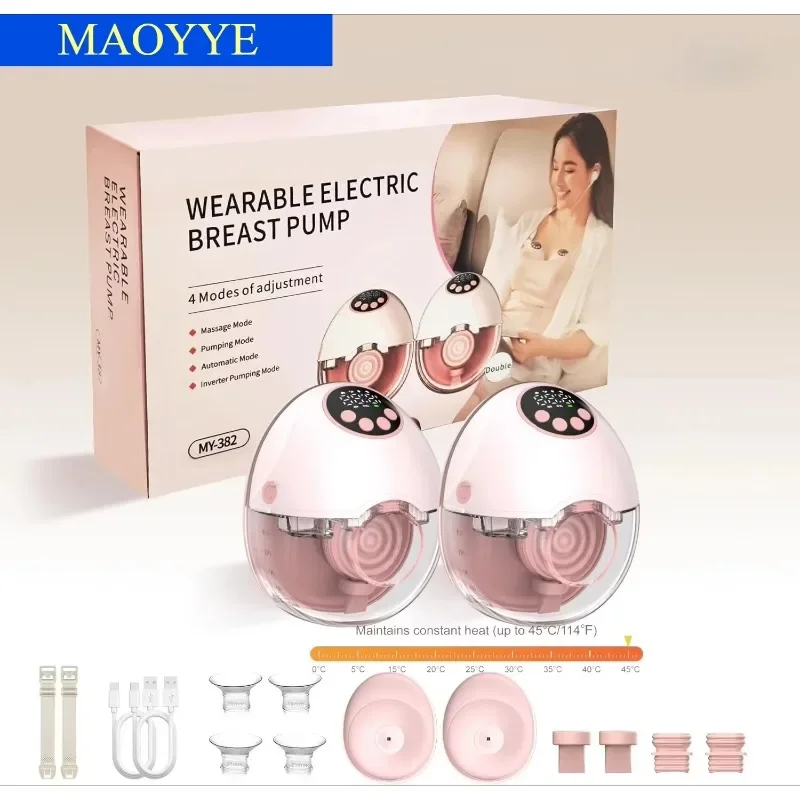 Breast Pump Electric Handsfree BPA Free With Heating & UV Sterilize Lid Optional Wireless Upgrade Wearable Breastfeeding Pump