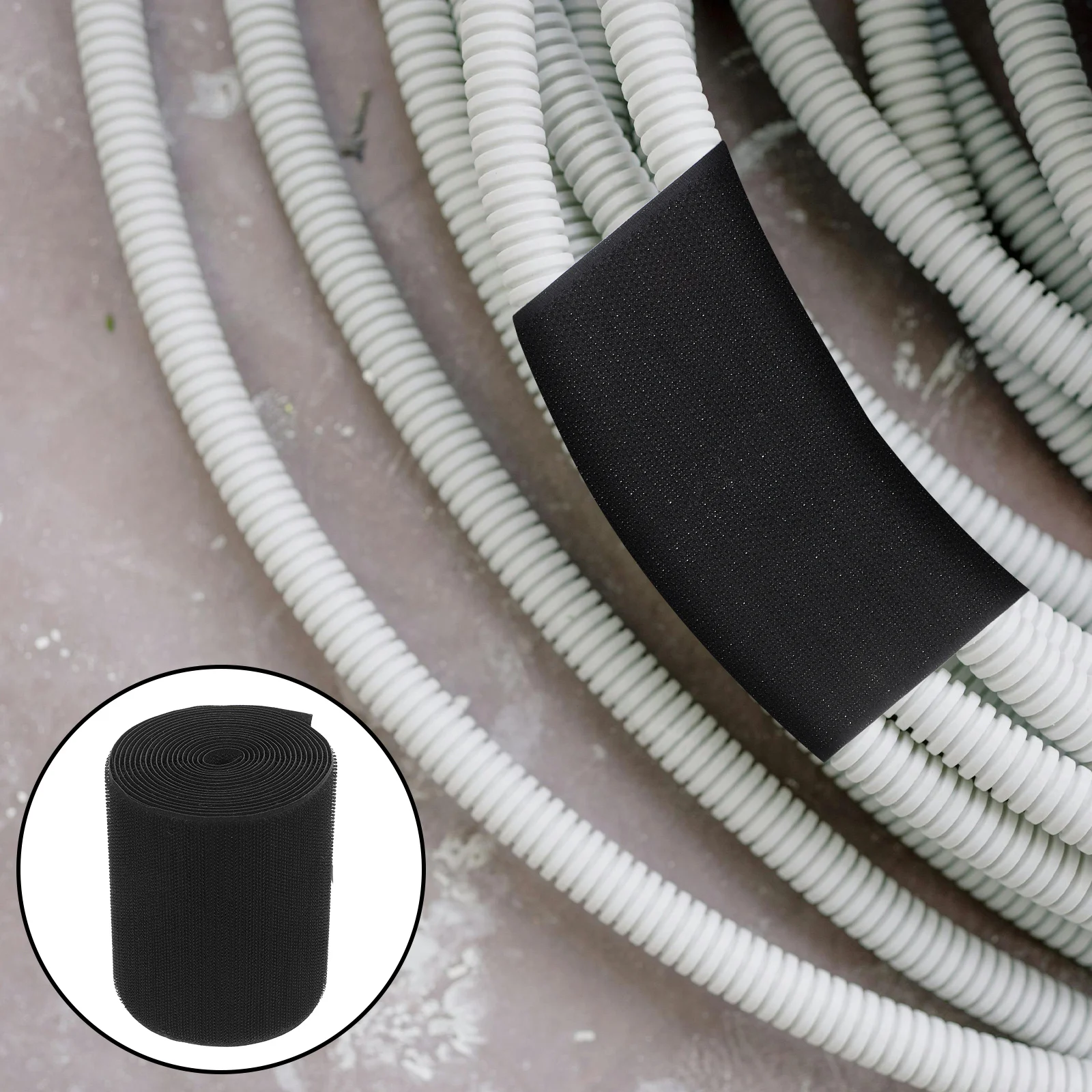 

1 Roll Cable Protector Hook Loop Adjustable Carpet Strip Floor Wire Management Cord Organizer Home Office 3m Reusable