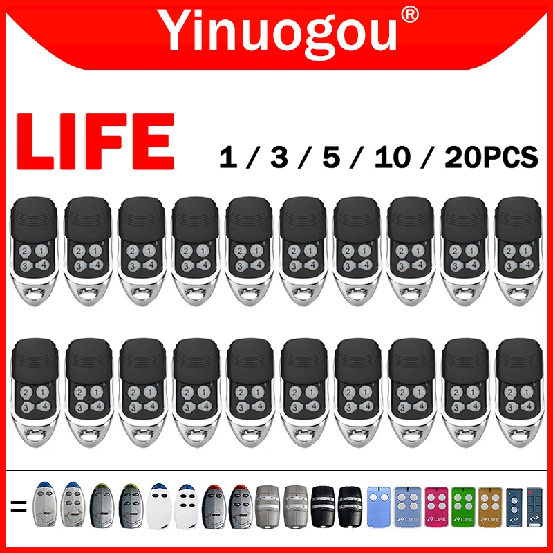 LIFE Gate Remote Control 433MHz for LIFE FIDO2 FIDO4 MAXI2 MAXI4 DREAM2 DREAM4 STAR2 STAR4 BRAVO2 BRAVO4 VIP2 VIP2R VIP4 VIP4R