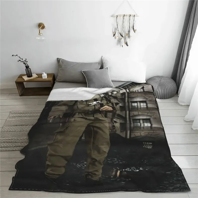 Che Guevara Figure Blankets Fleece Cuba Hero Men Warm Throw Blankets for Outdoor Travel Bedroom Quilt