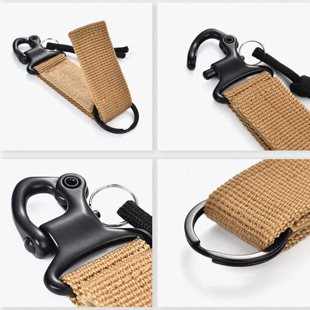High Quality EDC Clasp Belt Clip  Holder Hooks Quickdraw Carabiner Webbing Backpack Strap Water Bottle Hanger