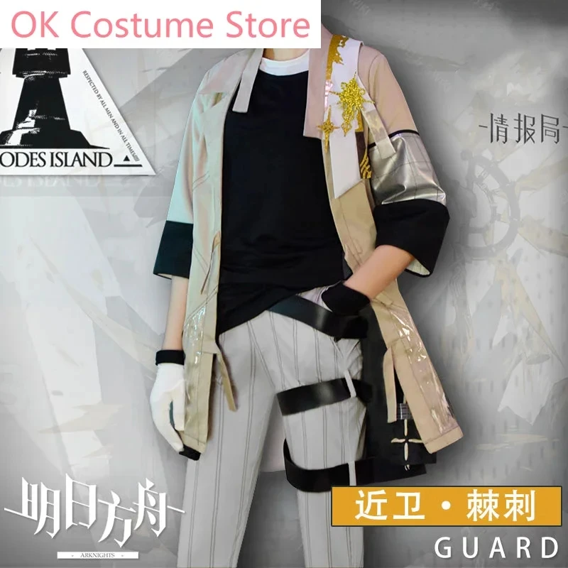 

Anime! Arknights Thorns Guard RHODES ISLAND Daily Suit Handsome Uniform Cosplay Costume Halloween Outfit For Men