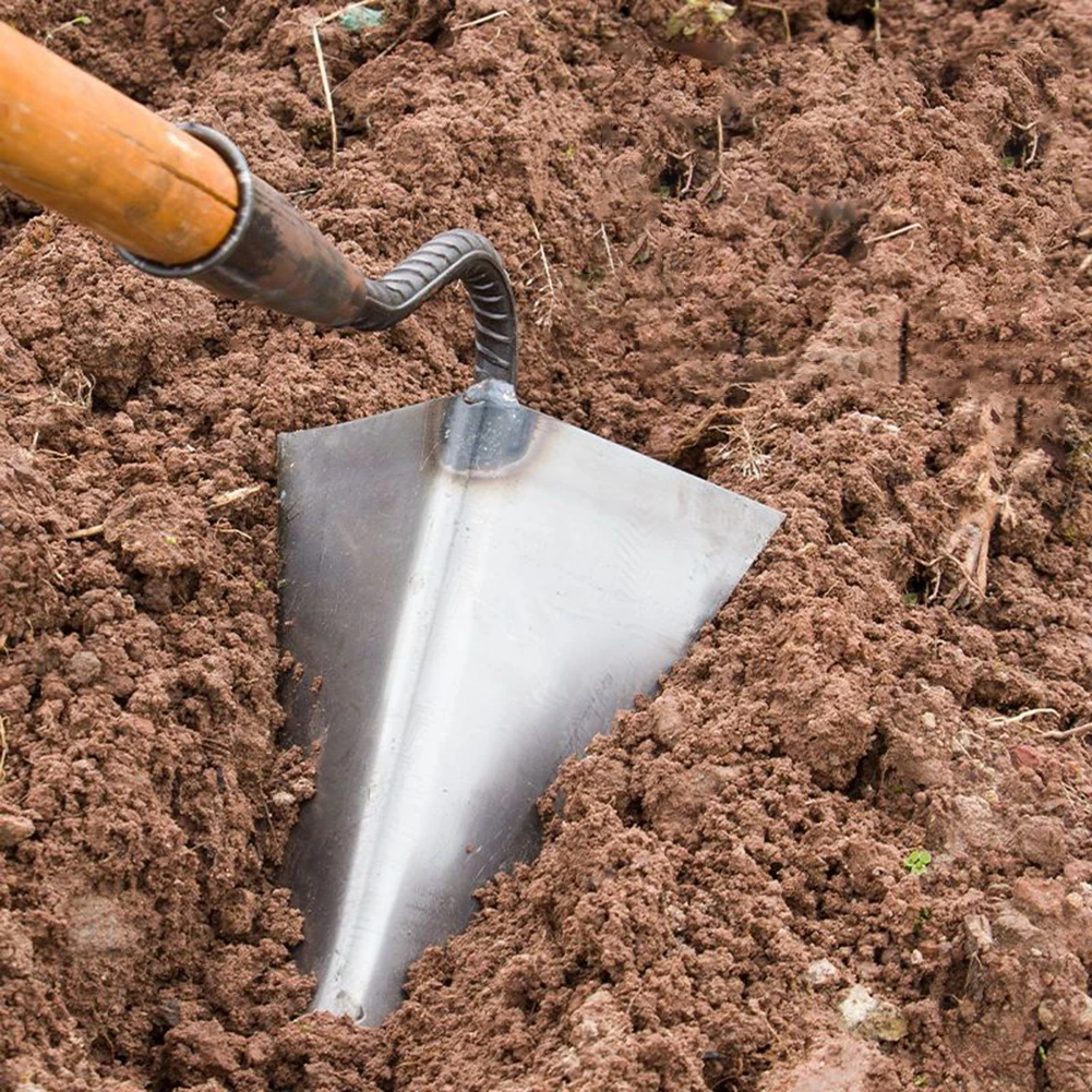

2PCS Farm Tool Hoes Triangle Small Tip Hoe Agricultural Land Turning Loose Soil Hoe Hand Plow Garden Tool Manual Plough Rake Hoe