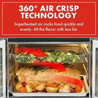 Extra Large French Door Air Fryer Toaster Oven Combo 26QT 24 Cooking Functions Digital Stainless Steel with 7 5