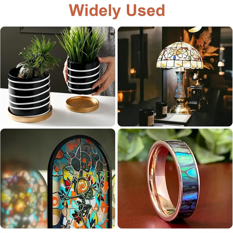 【B07R】Nastro in rame (0,2/0,23/0,27 pollici X 36 piedi), confezione da 3 fogli di vetro colorato con raschietto in plastica per progetti fai da te