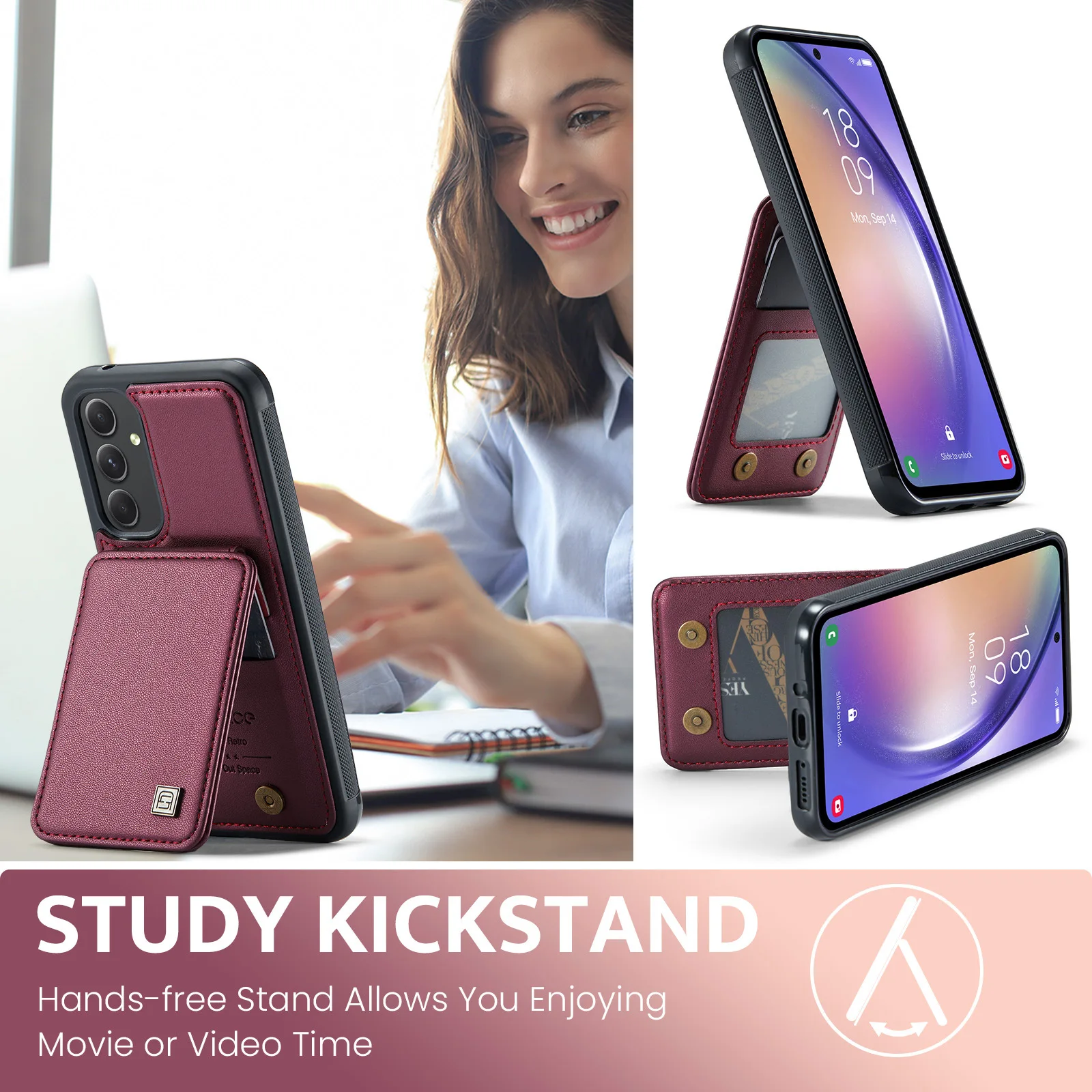 

Magnetic Leather Phone Case For iPhone 11 12 13 14 15 16 17 Pro Max Plus Wallet Card Holder Slots Phone Back Cover