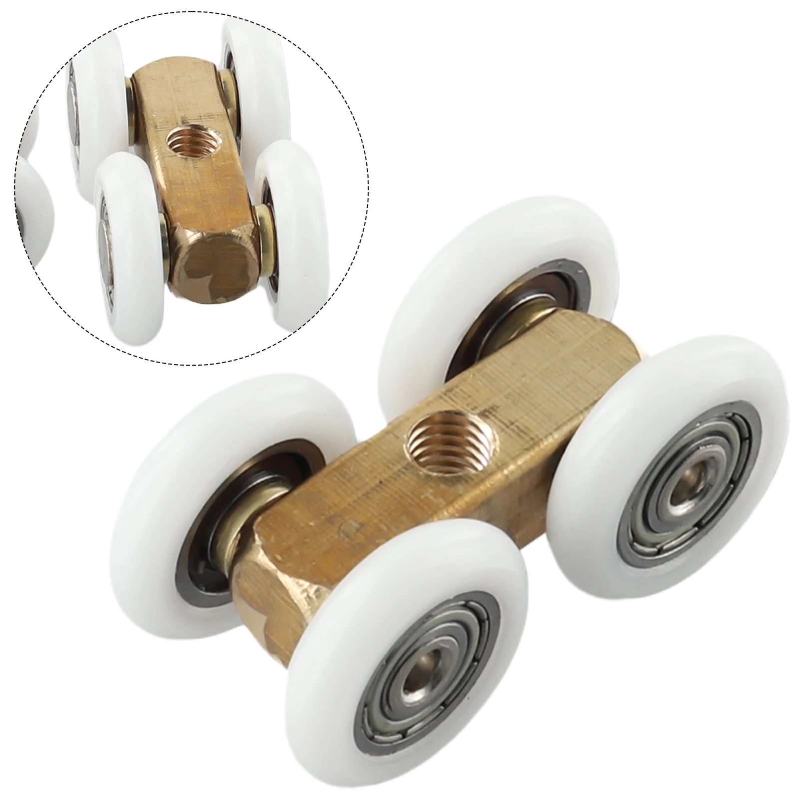 Door Hardware Roller Bathroom Sliding Door Wheels Copper No Rust Slide Door Sliding Door Roller 2pcs Brand New