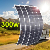 flexible solar panel 300w 200w 100w 12v 24v battery charger photovoltaic panel kit system for home camper RV boat balcony travel