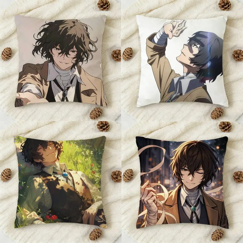 

Osamu Dazai Double-sided Printed Square Decorative Cushion Cover for Sofa Living Room Home Decor