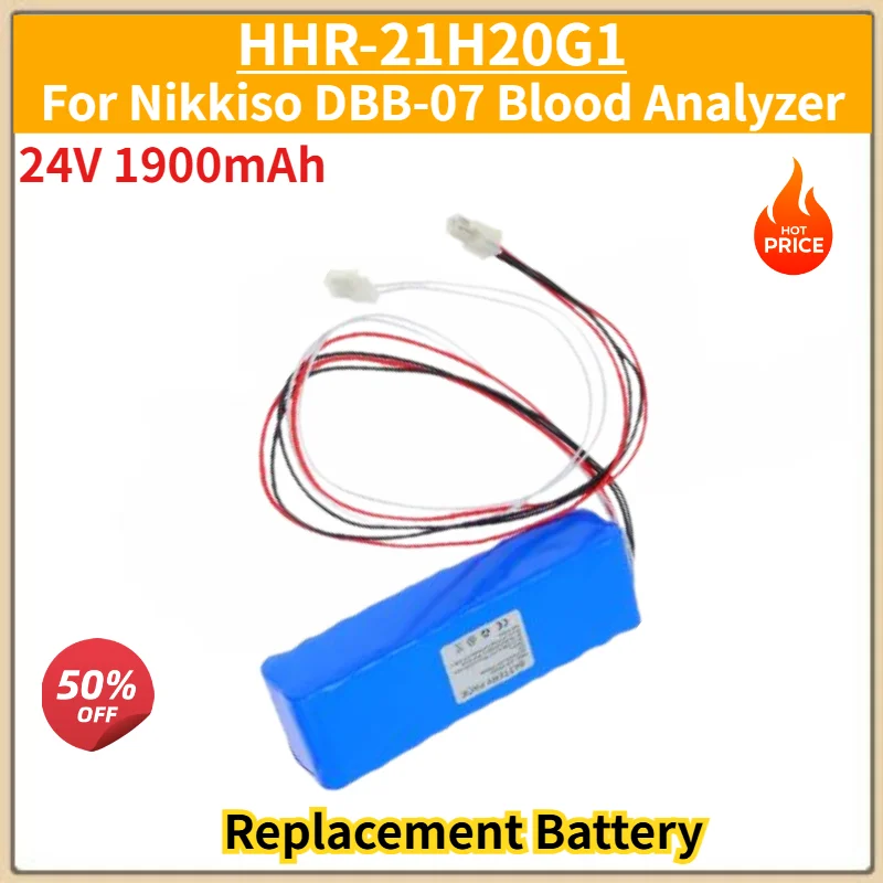 100% New High Quality 24V 1900mAh HHR-21H20G1 Battery for Nikkiso DBB-07 Blood Analyzer Replacement Battery