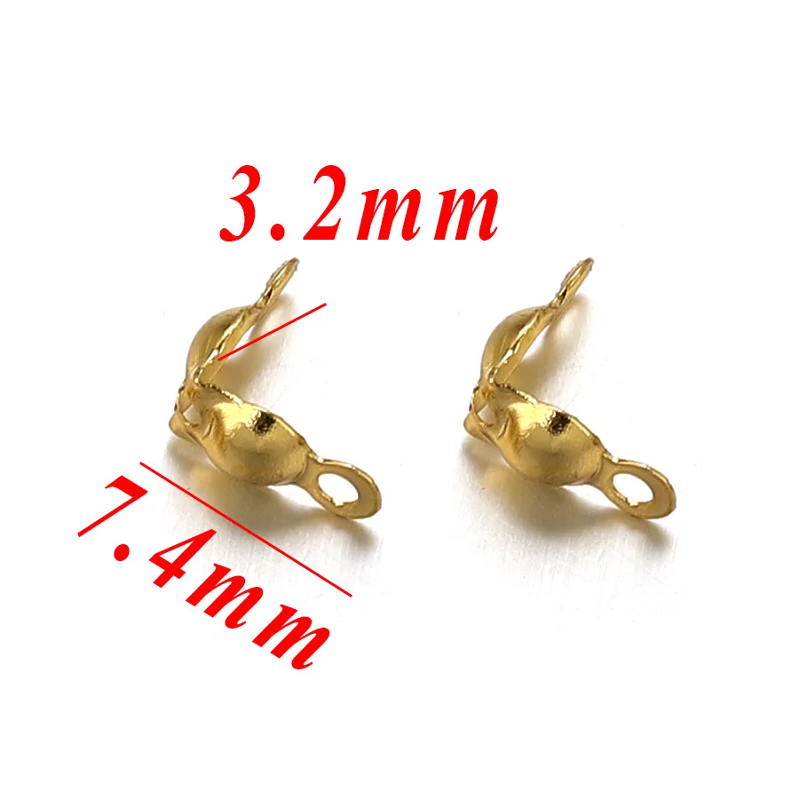 50/100 قطعة المشابك الفولاذ المقاوم للصدأ السنانير تجعيد الخرز نهاية موصلات ل الديكور القلائد أساور مجوهرات ذاتية الصنع صنع الملحقات