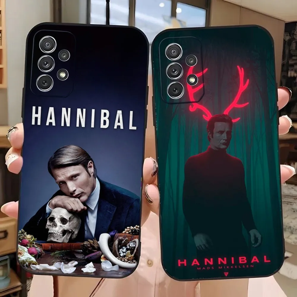 

TV H-Hannibal Phone Case For Samsung Galaxy A13,A21s,A22,A31,A32,A52,A53,A71,A80,A91 Soft Black Phone Cover