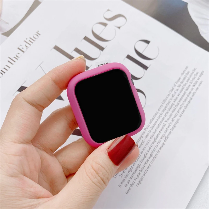 غطاء زجاجي مقسى لحافظة ، 45 ، 41 تفاحة ، 44 ، 40 ، och ، 42 ، واقي شاشة ، سلسلة iWatch 9 ، 4 ، 5 ، 6 ، SE ، 7 ، 8 ، ملحقات ، 4 ks