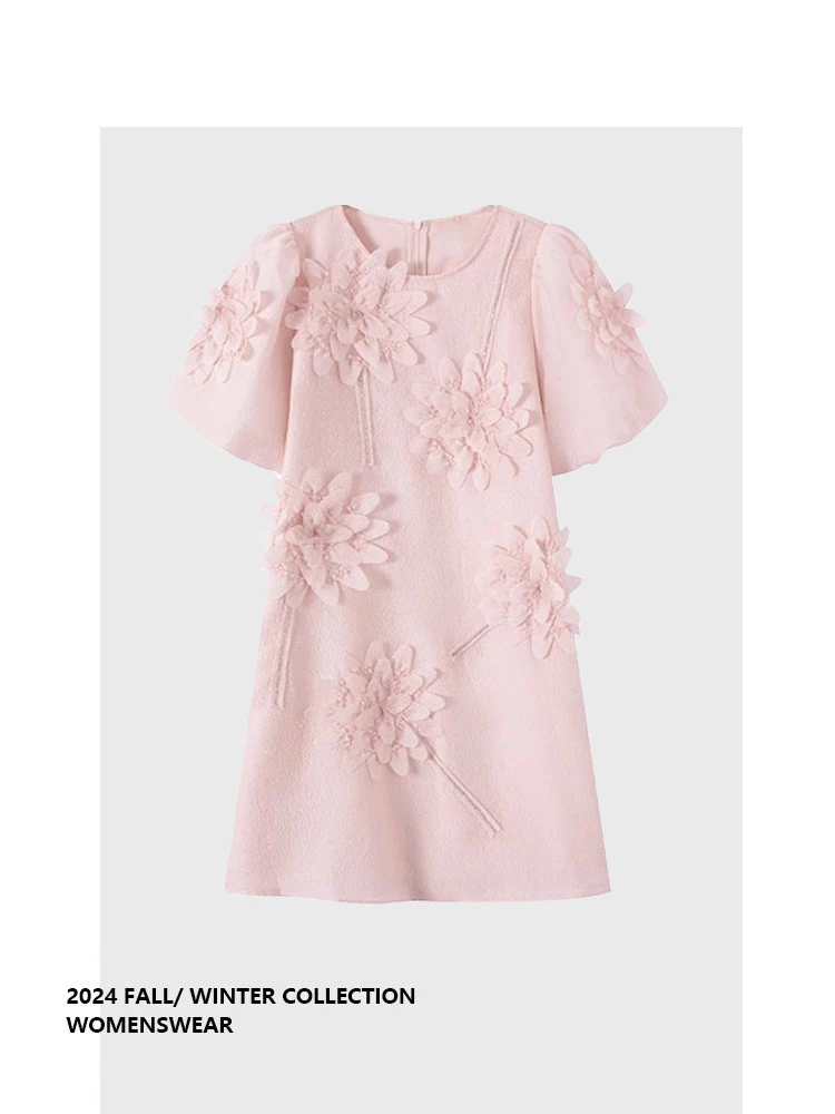 

Женская летняя повседневная сумка Forever 2 Slimming Bubble Sve Dr с 3D-цветами и декором из бриллиантовой цепи