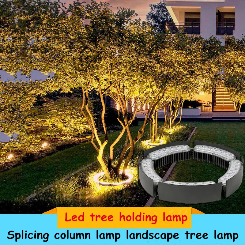 

Led Tree Hugging Light Landscape Spotlight Garden Light DC24V IP65 Waterproof Ring 48W Can Be Spliced Pillar Light Landscape LED