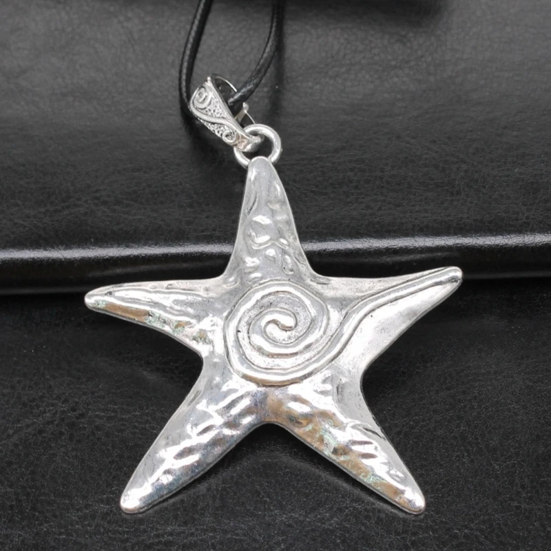 Punk Gothic Y2K Exaggerate Star Charm Clavicle Chainเชือกเทียน-เครื่องประดับ-Decor