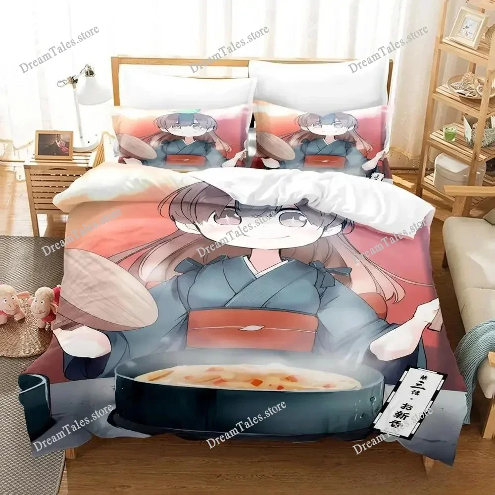 Anime My Master Has No Tail Bedding Set Boys Girls Twin Queen Size Duvet Cover Pillowcase Bed Kids Adult Home Textileextile