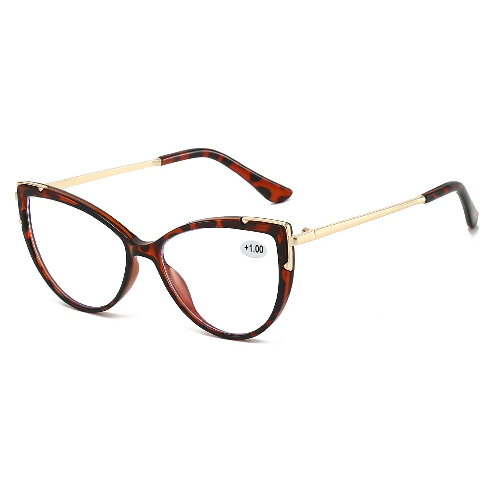 New Cat-Eye Decorative Eyeglass Frames for Women, Anti-Blue Light Reading Glasses for Middle-Aged and Elderly People