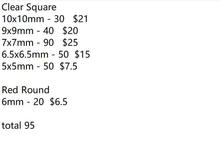 

payment cubic zirconia square