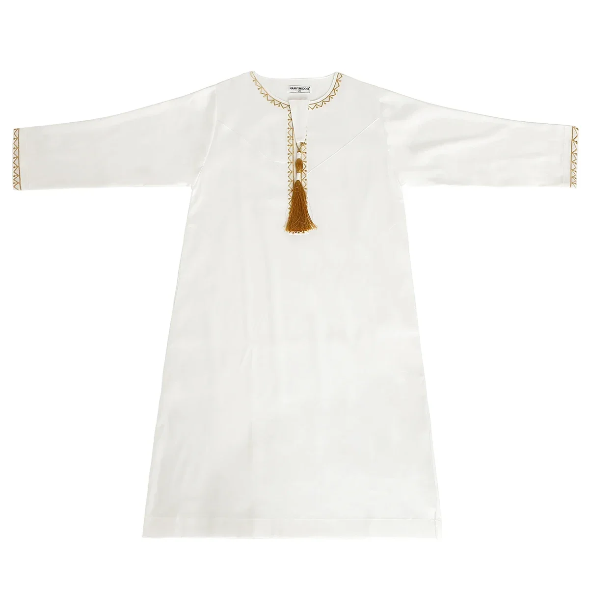 Boys Kids Islamic Muslim Jubba Thobe Kaftan Robe Arabian Dubai Qatar Abaya Robe Dress Tassel Djellaba Dishdasha Eid Ramadan Gown