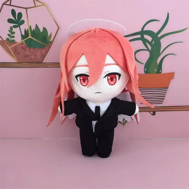 Stuffed 20cm Anime Chainsaw Angel Devil Plush Doll Toys for Kids Fans Holiday Birthday Gift Collect Christmas Room Decorations