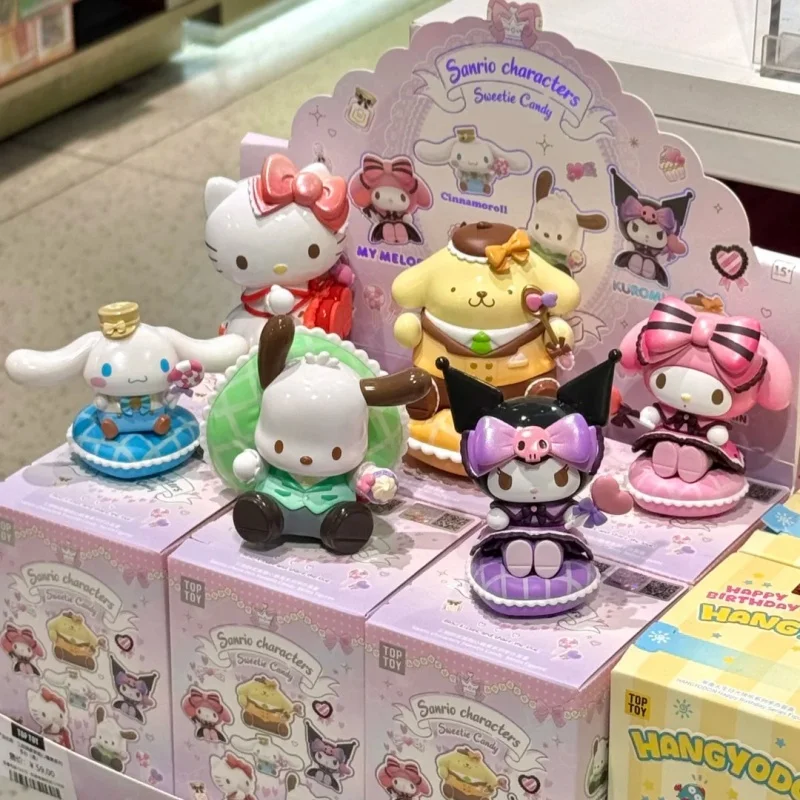 

В наличии Sanrio Sweetheart Candy Series слепая коробка милый настольный орнамент Kuromi My Melody Hello Kitty Pom Pom Purin Kawaii Doll