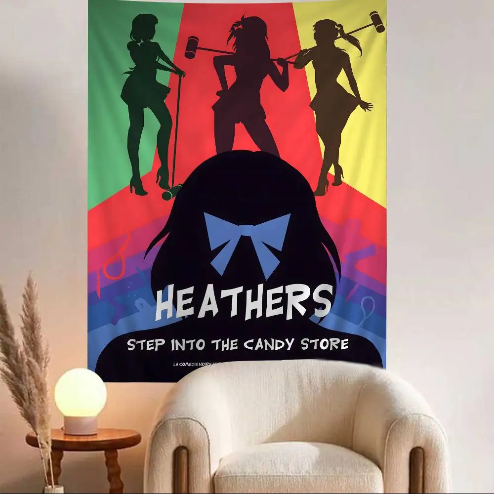 الكلاسيكية في سن المراهقة الموسيقية هيذرز الكرتون نسيج البوهيمي جدار المفروشات ماندالا ديكور المنزل #6