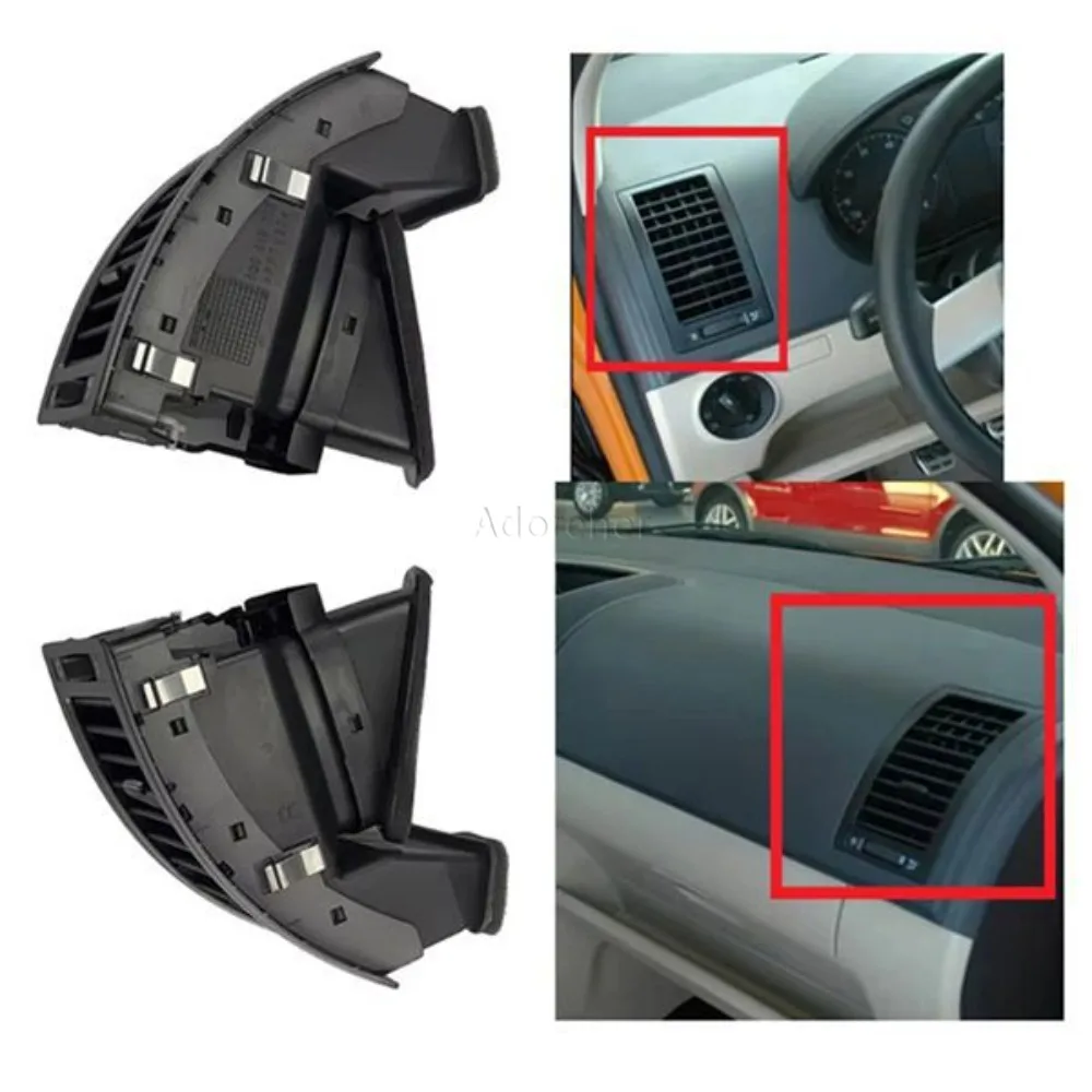 1 par de rejillas de ventilación para el salpicadero, izquierda y derecha, de color plateado, para VW POLO 2002-2010. Accesorios y piezas para la rejilla de ventilación del aire acondicionado. 6Q0819704.