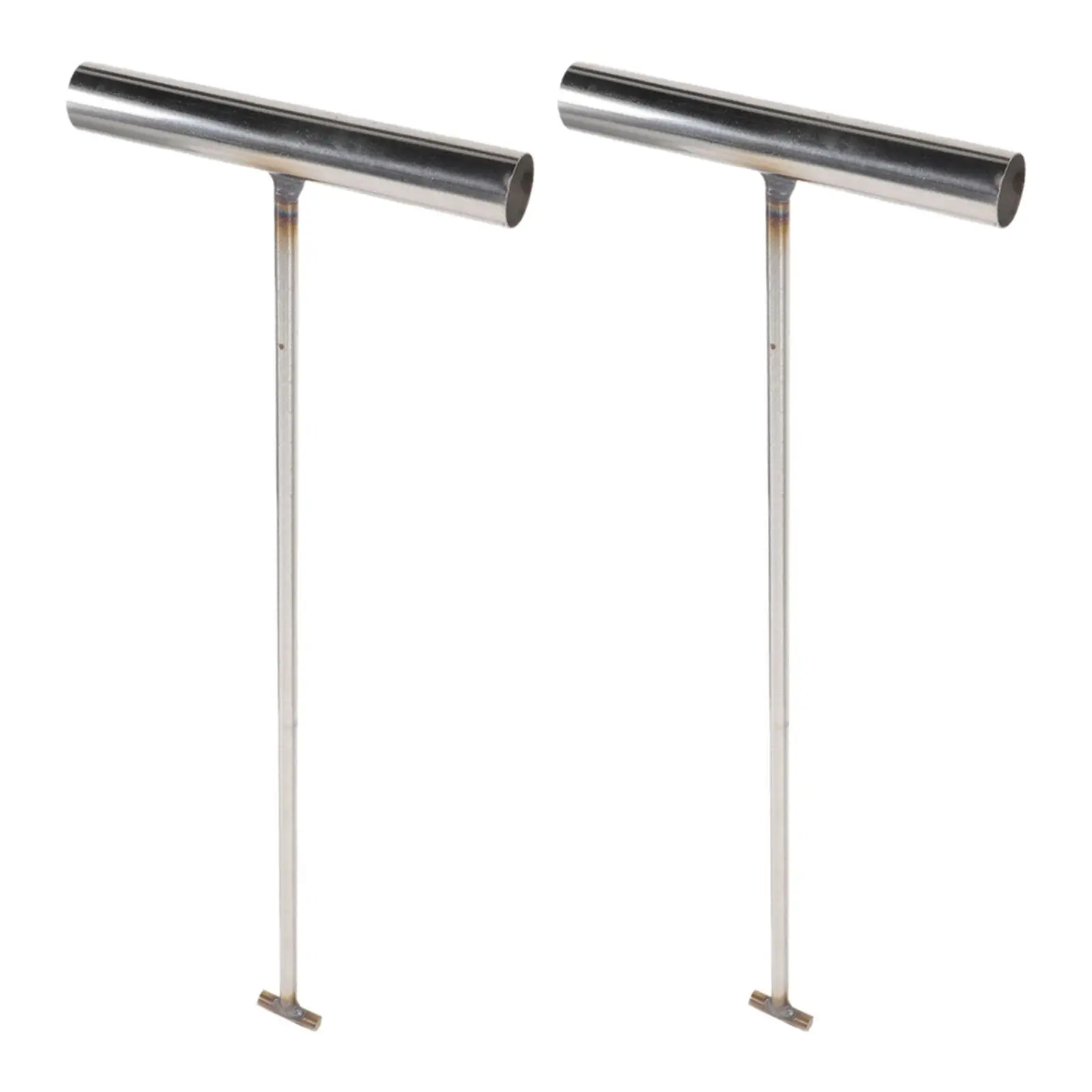 2Pcs Stainless Steel Manhole Cover Hooks T Handle Lift Tool Manhole Lifters Trampoline Spring Puller Roller Door Hook