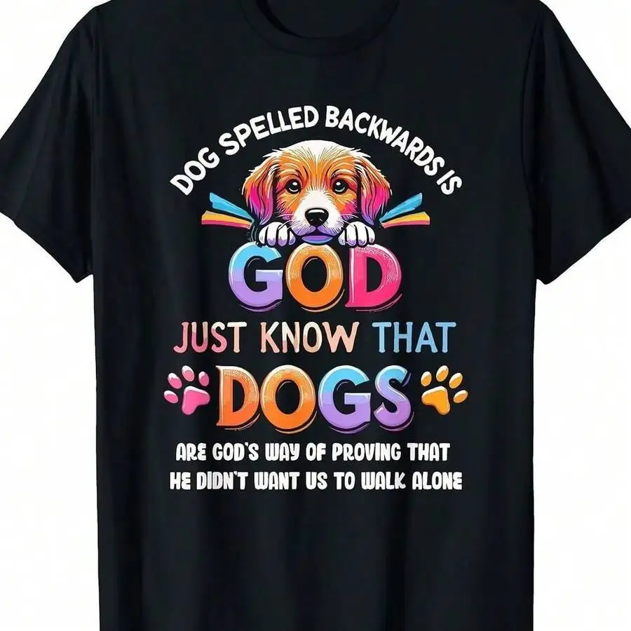 

Black Womens Plus Size Casual Tee With Dog Graphic And Motivational Quote