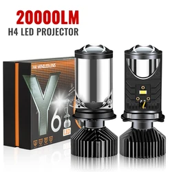 H4 LED Projector Headlight Y6 Projector Lens with Fan Cooling 90W Automobile Hi Lo Beam Bulb 12V