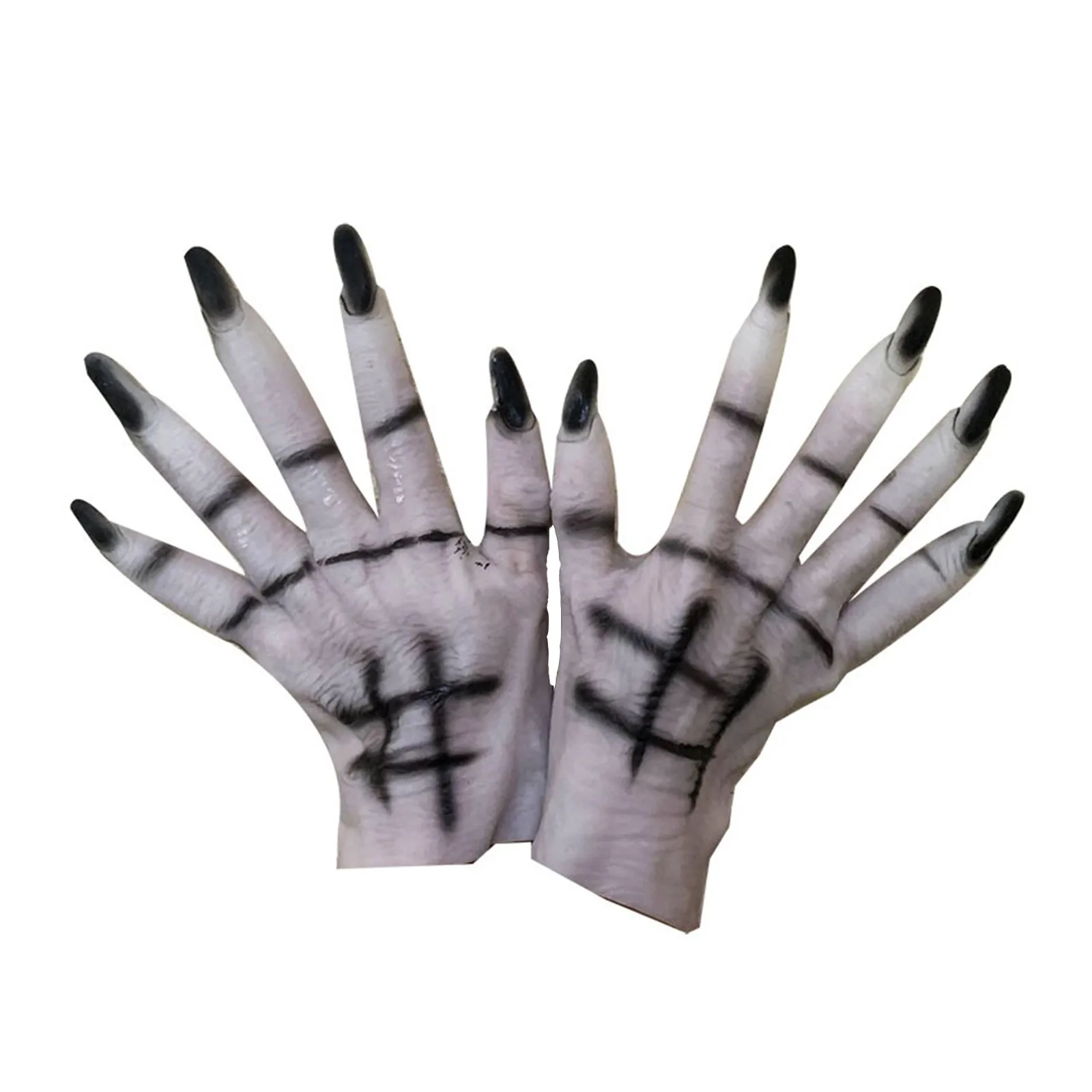 Halloween Show Cosplay Dressing Props Ghost Gloves Horror Tricks Scary Devil Vampire Monster Wolf Claw Gloves Festival Props