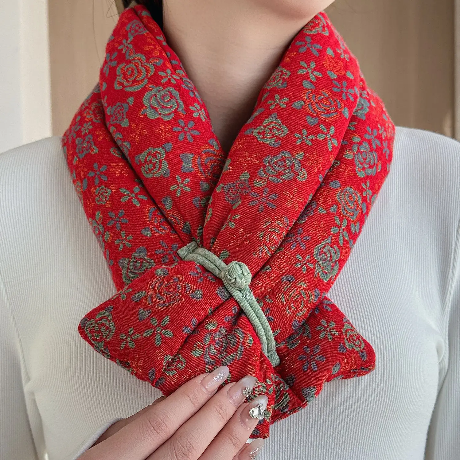 

Ladies Cotton Neck Warm Scarf Autumn Winter Natural Cotton Wrap Warm Neck Protection Heated Neck Cover Shoulder Pad Outerwear