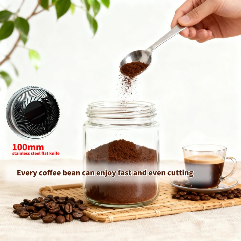 Hot Selling Black Household Use 110V/220V Electric Espresso Coffee Grinder Machine Coffee Bean Processor