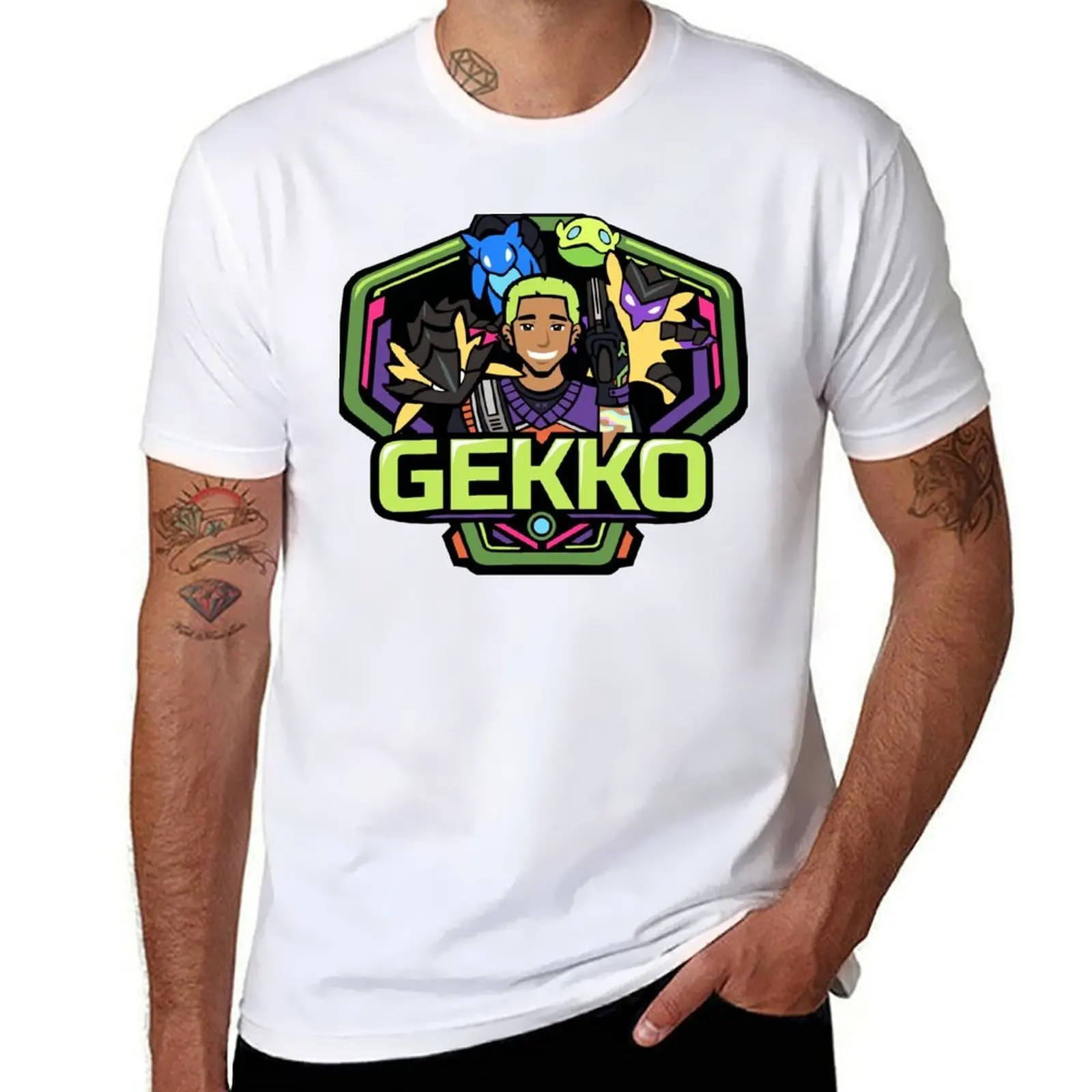 

Gekko Badge T-Shirt essential t shirt t shirt for man T-Shirt