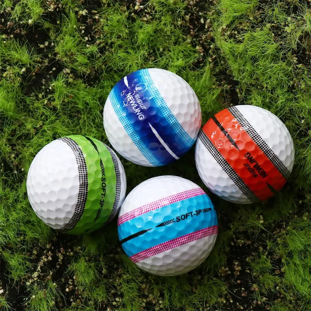 Durable 360 ° Aiming Golf Balls Sky Blue Three Layer Golf Three Layer Ball Orange Green Super Long Distance Golf Ball Game Balls