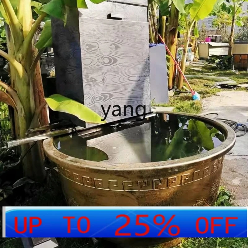 

LMM outdoor ancient fish tank filter water-free lotus water lily tank ecological water tank