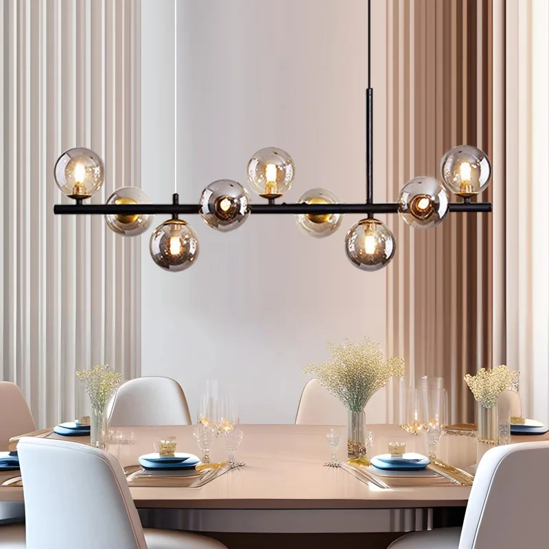 

Nordic Minimalist Magic Bean Molecular Lamp Modern Creative Restaurant Long Pendant Light Personalized Home Bar Lighting