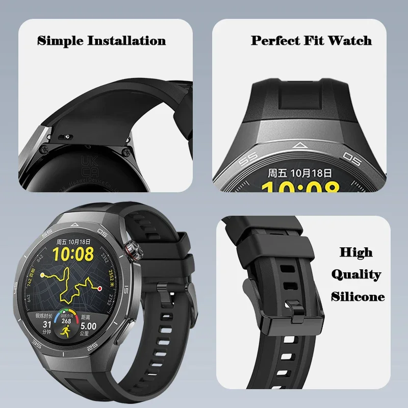 Offical Band Compatible with Huawei Watch GT5 Pro 46mm Replacement Band No Gaps Full Cover Band Strap Suitable for GT5pro 46mm