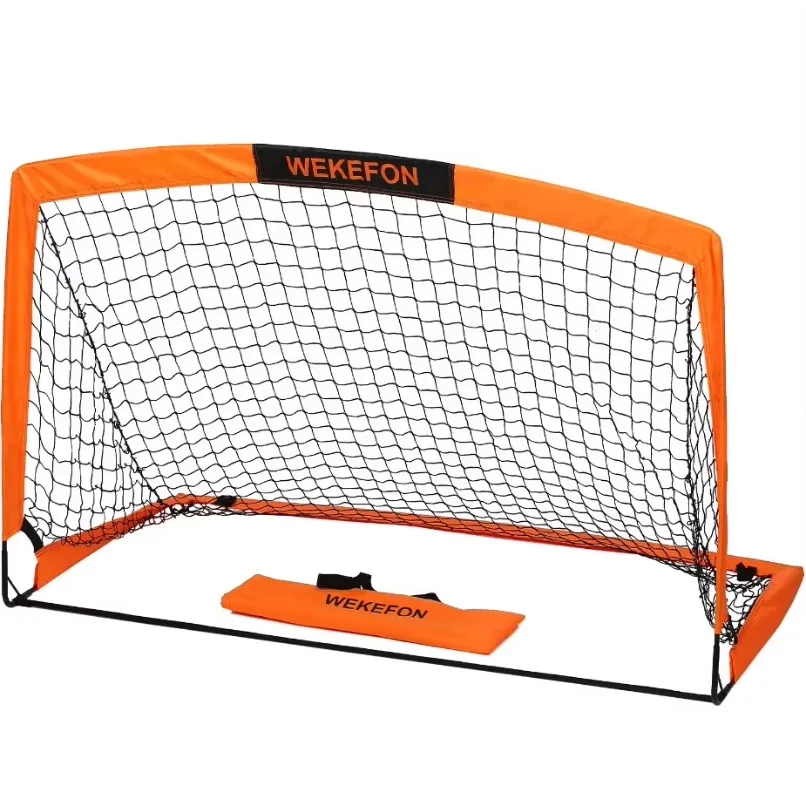 Kids Pop Up Soccer Goal Lightweight Stable Frame Outdoor Training Goal For Garden Backyard Family Play Foldable Sports Equipment