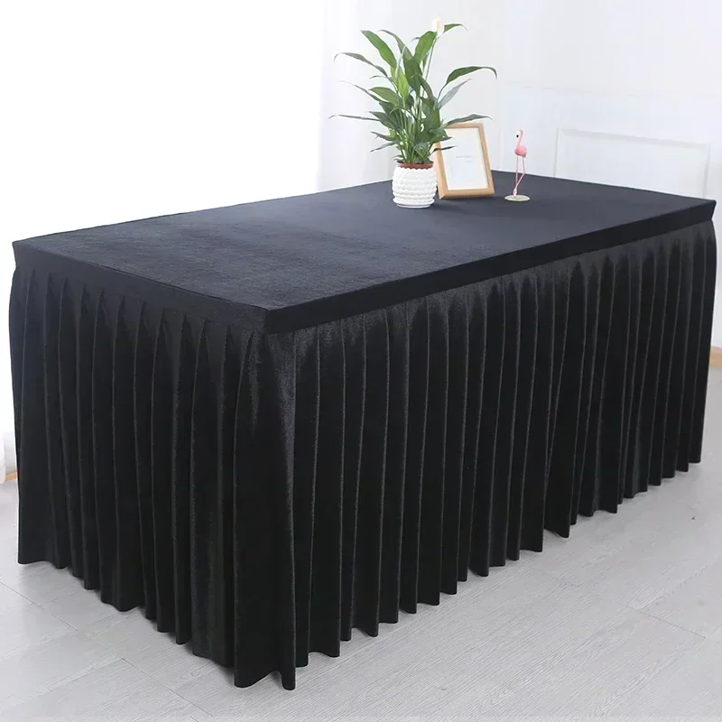 

Activity Office Hotel Conference Room Tablecloth Velvet set rectangular table GRAY22