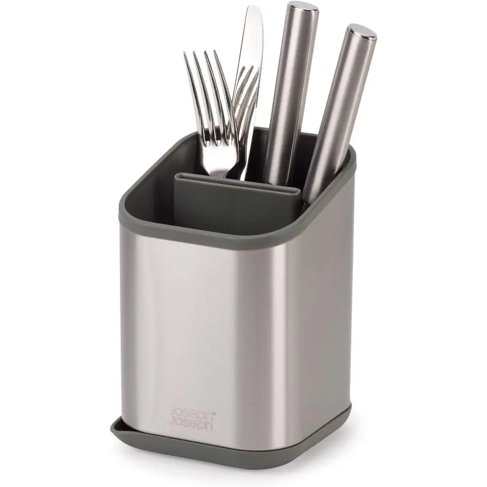 

Stainless Steel Silverware Drainer and Kitchen Utensil Organizer