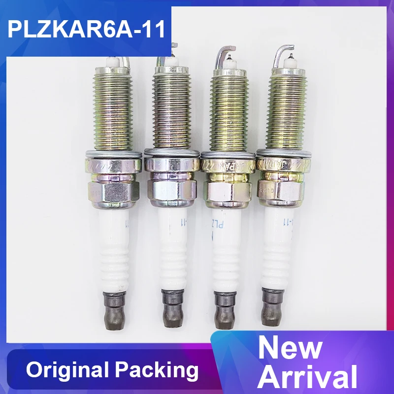 4pcs PLZKAR6A-11 5118 Iridium Spark Plug Candles For Nissan X-Trail March Qashqai NV200 Tiida Micra PLZKAR6A11-5118