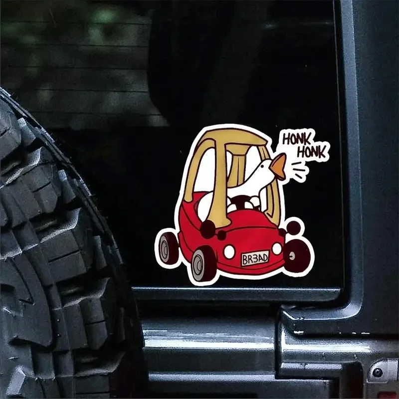 Funny Honk Goose Durable Water Resistant Vinyl Sticker Decal for Car Gadget Lover Birthday Gift Multi-scene Decor
