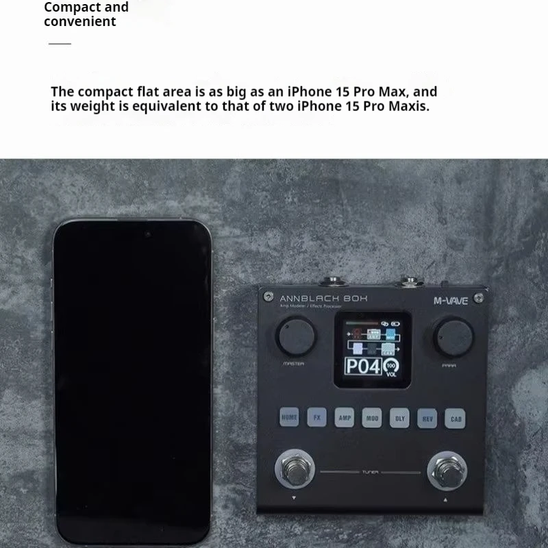 M-Vave Box Portable Guitar Bass Multi Effects Pedal Ir Cabinet Simulator Usb Sound Card Otg Mobile Phone Direct Recording