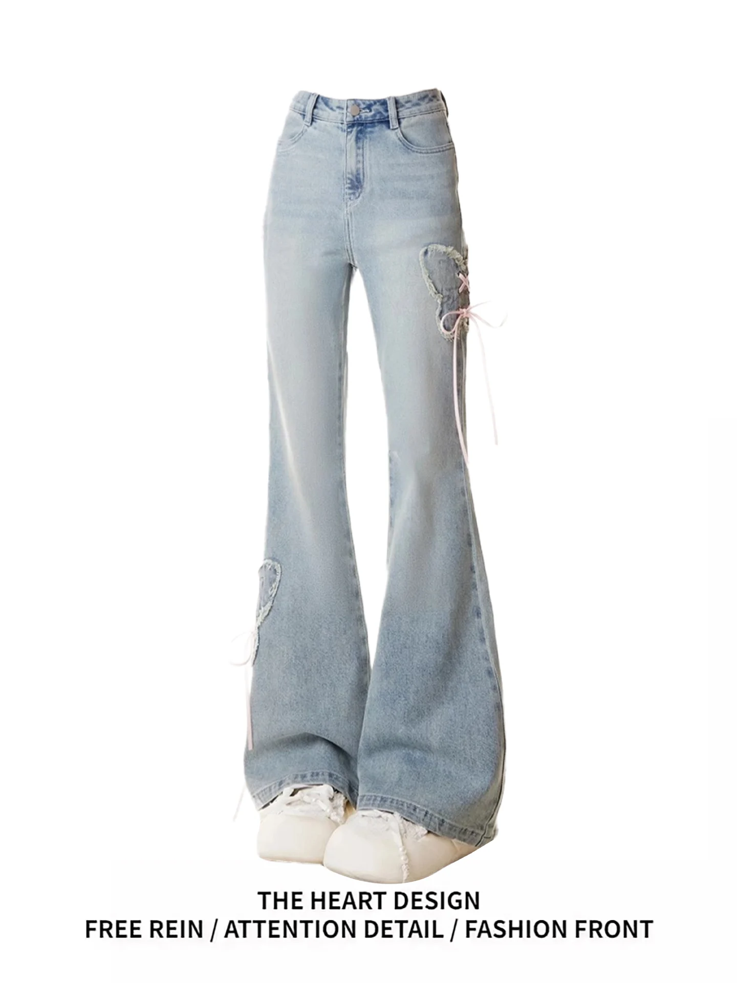

American Sle High Waist Bell Bot Jeans Women's Spring Autumn New Design Embroidery Bootcut Pants Hoof Pants