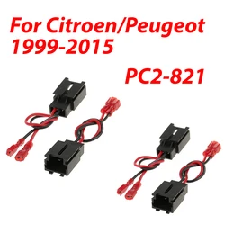 2/4pcs Car Audio Speaker Wiring Cable Adapter Connector PC2-821 For Citroen C2 For Peugeot 206 1999-2015