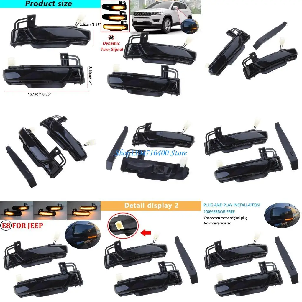 

y1gd Dynamic Side Wing Rear View Mirror Marker Turn Lamp Sequential Lamp for Grand WK2